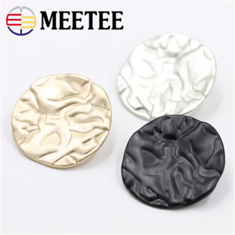 Meetee 10pcs 30mm Fashion Metal Coat Buttons Garments Sewing Shank Button DIY Jacket Decorative Buckles Craft Accessories ZK1101 | Дом и сад
