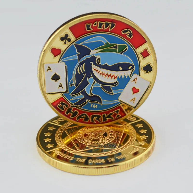 Металлическая монета покерные карты защита Техасский Холдем фишки для азартных