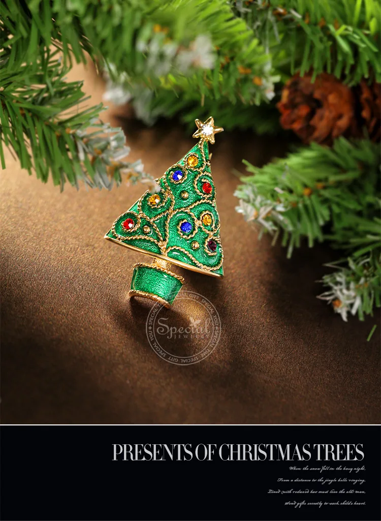 Специальный бренд Модные Милые Броши в виде дерева булавки эмалированная брошь для платьев Праздничный букет ювелирных изделий подарок для женщин S1609B