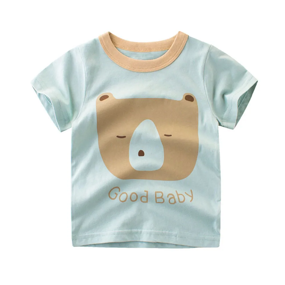 Летняя детская модная одежда для маленьких девочек 2018 Детские футболки