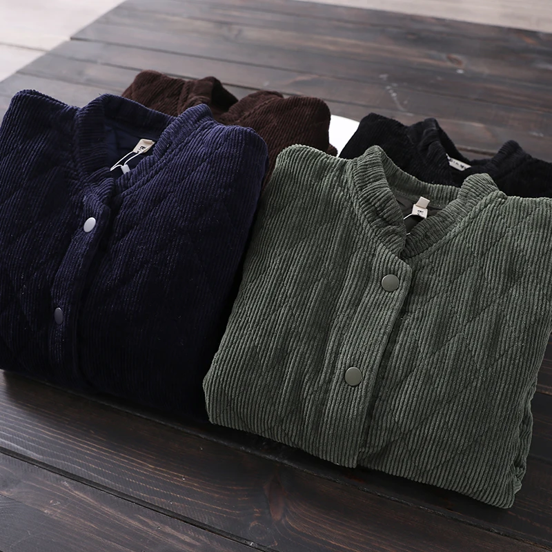 Женская парка с хлопковой подбивкой однотонная винтажная Свободная