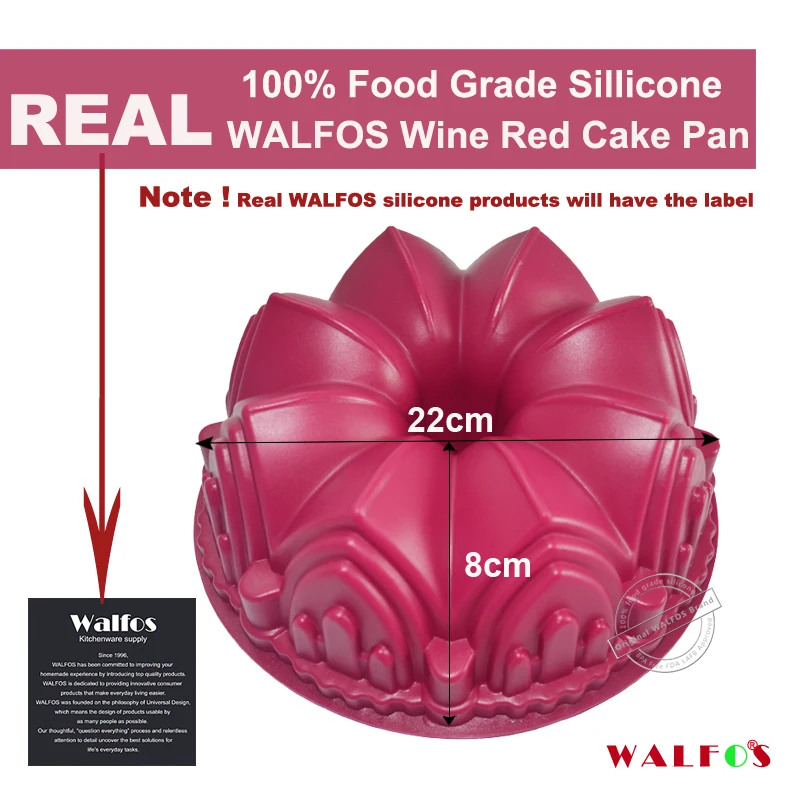WALFOS 1 шт. силиконовая форма для торта в форме большой короны 3D инструменты