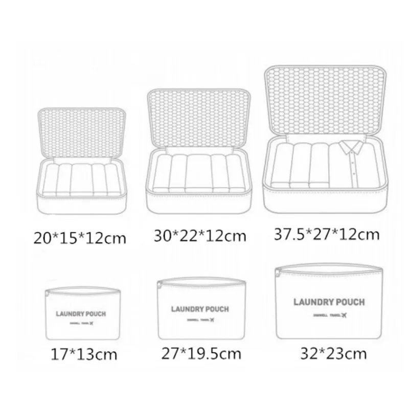Портативный 6 шт./компл. дорожный органайзер для хранения сумка разделитель из