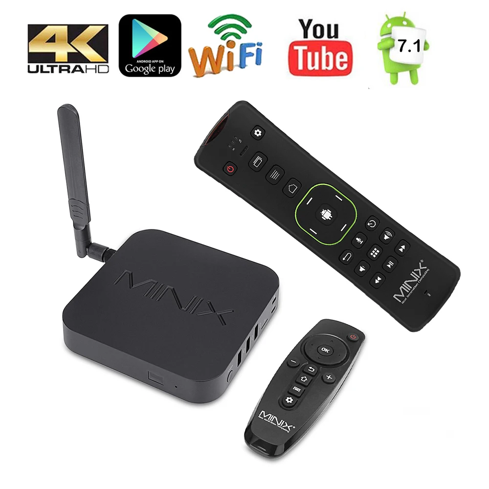Оригинал MINIX NEO U9 H Android 7 1 ТВ Box Amlogic S912 Octa Core 2G/16G 802.11ac 2 4/Wi Fi 5 ГГц 4K HDR IP Смарт