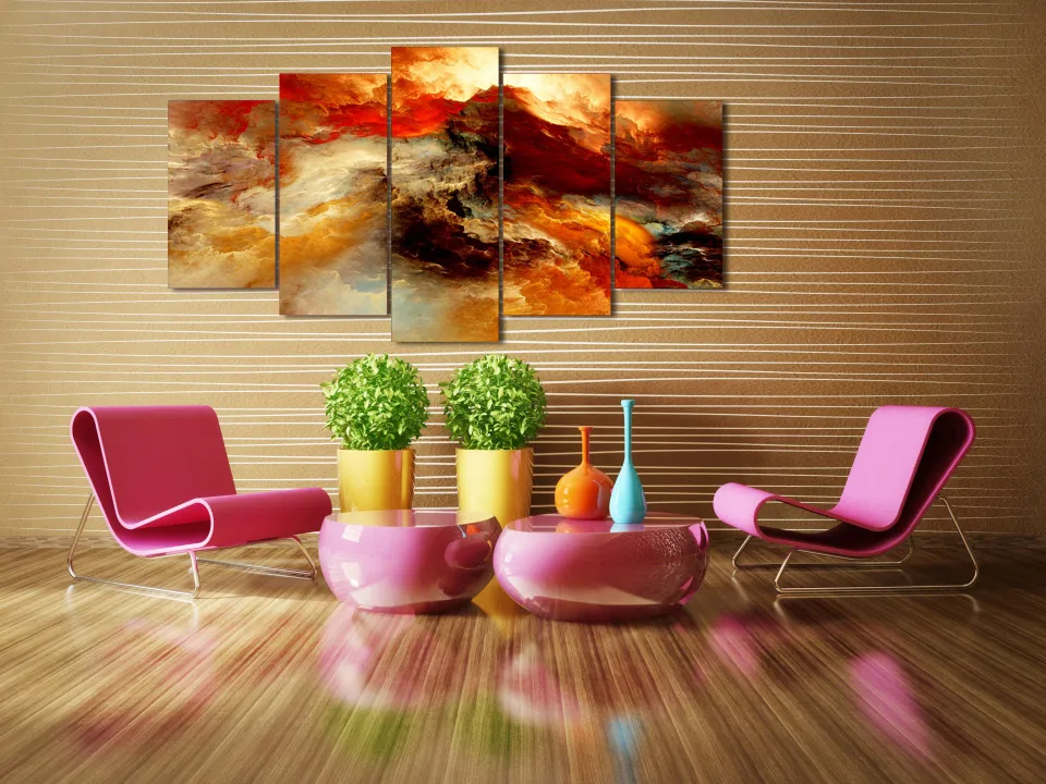 5 панелей Современная печать пейзаж Картина облака море холст живопись настенное