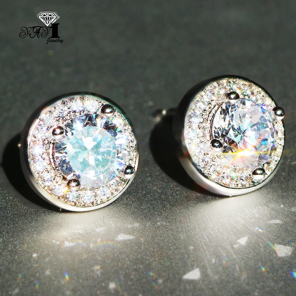 Ювелирные изделия YaYI Мода Принцесса 5.9CT серебро белый циркон Цвет Длинные серьги