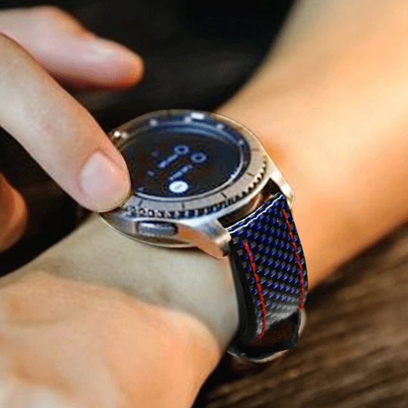 AKGLEADER 20 мм спортивный ремешок для часов Samsung Gear S2 кожаный из натурального