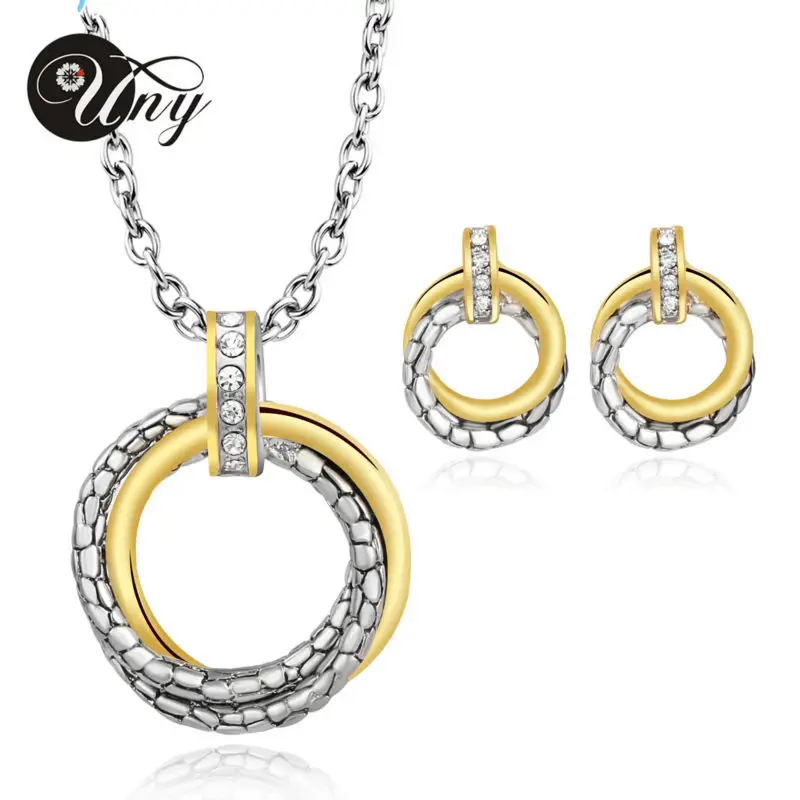 Uny ювелирные изделия Весна Новый Дизайн родий 2 тона покрытием под старину Модные