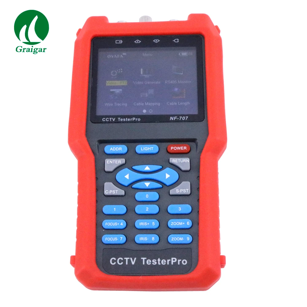 Тестер кабеля системы скрытого наблюдения аналоговый CVBS сигнал NF-707 PAL/NTSC