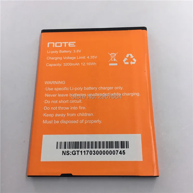 Мобильный телефон аккумулятора GEOTEL note аккумулятор 3200 мАч Мобильные аксессуары