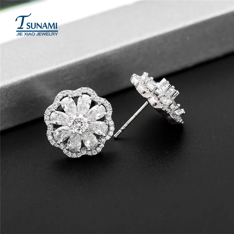 Популярные циркониевые серьги в виде капель AAA элегантные женские ER045|zircon