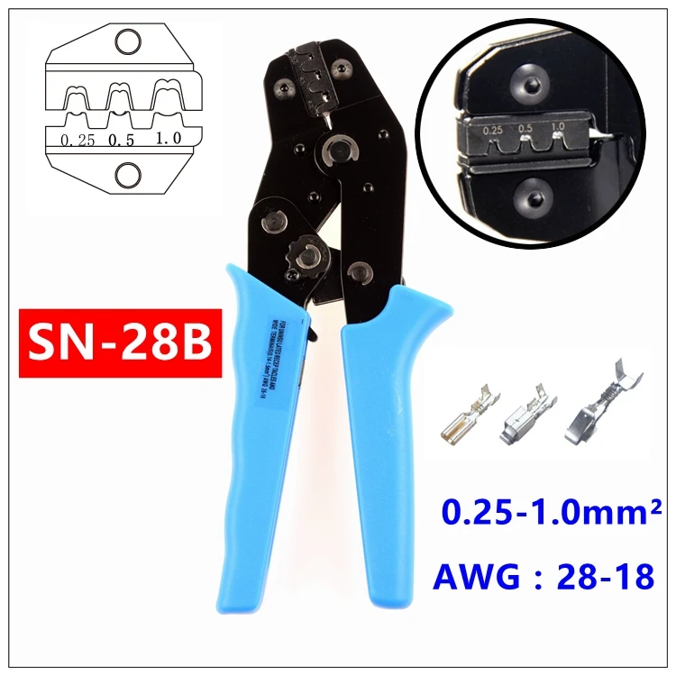 MXITA SN 28B/SN 48B TAB 0 25 1.0mm2 концевой обжим плоскогубцы инструмент автомобильный разъем