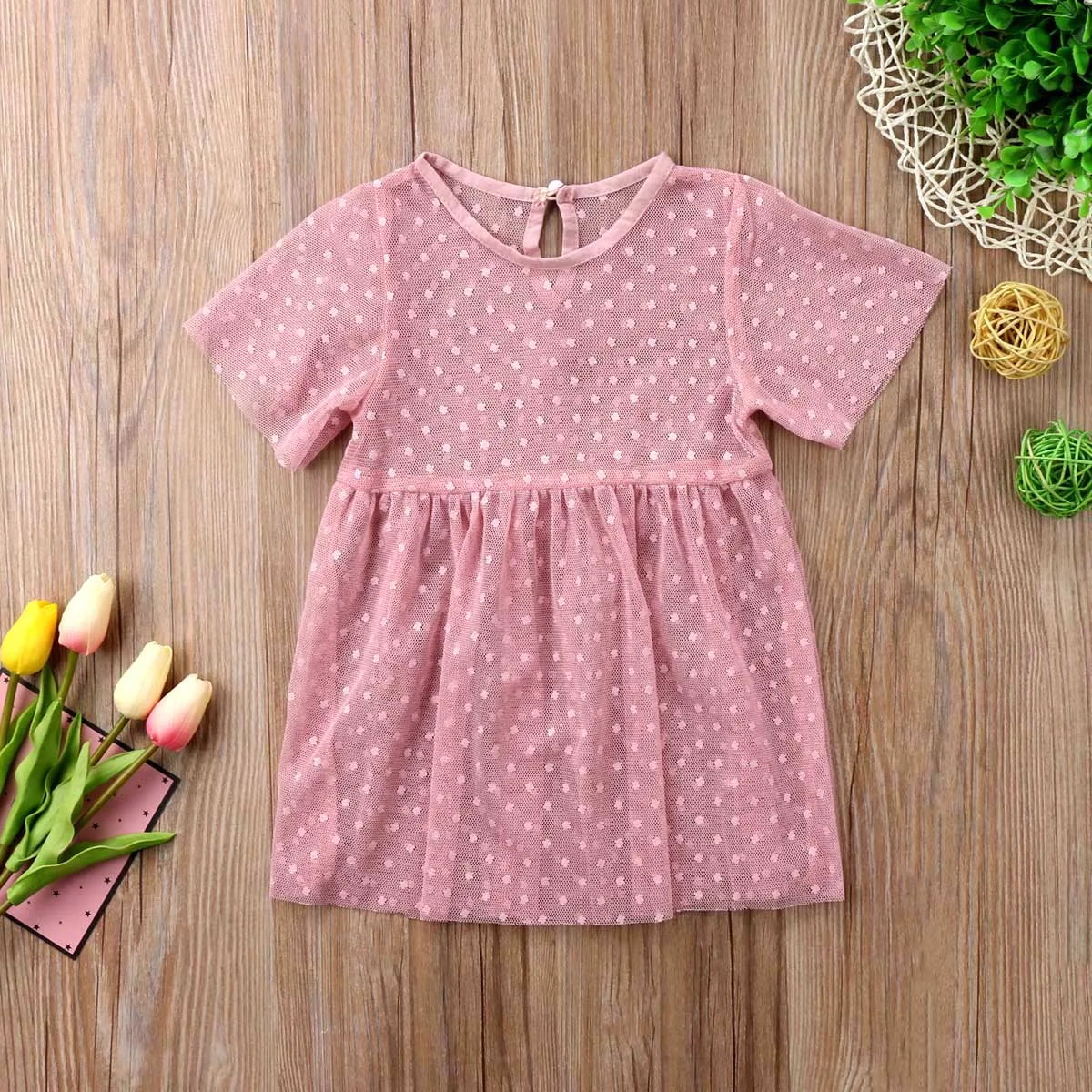 Toddler Kid Baby Girls Solid Transparent Blouse Dress Tops Babies Tulle Tutu Dresses Outfits Clothes | Детская одежда и обувь
