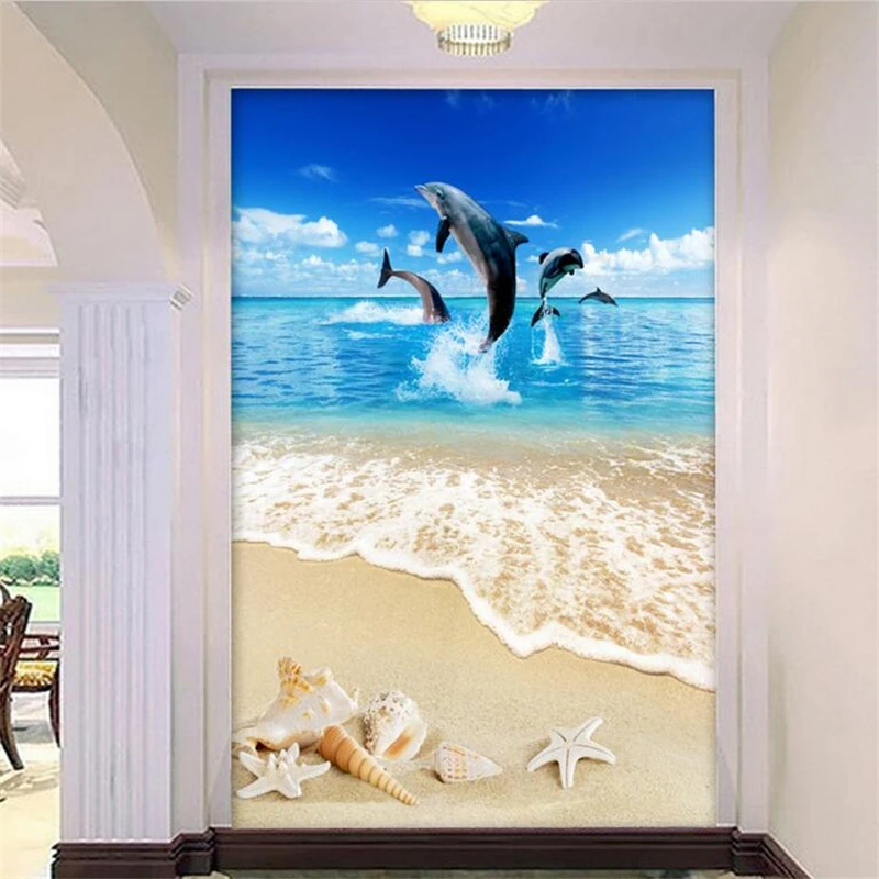 Wellyu пользовательские полы нарисованные 3D Surf пляжные Ракушки Морская звезда