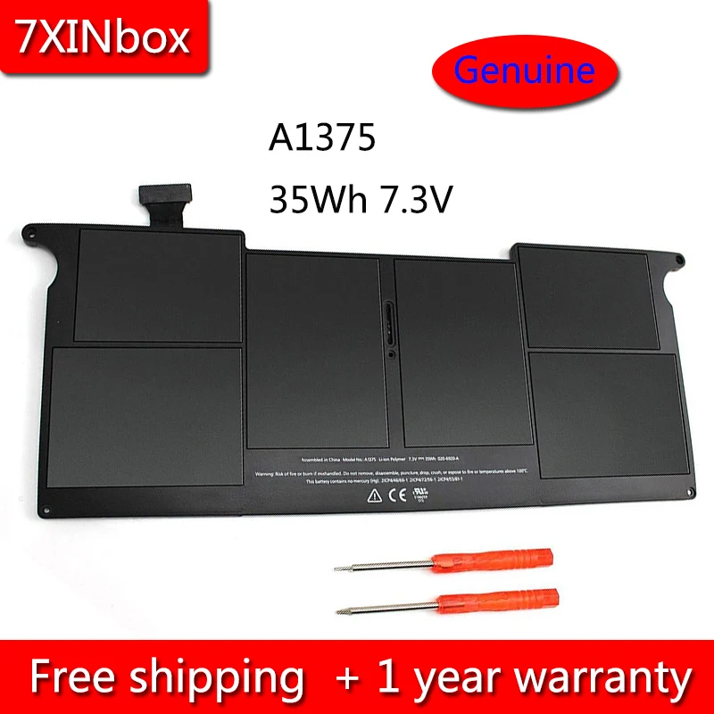 Аккумулятор для ноутбука 7XINbox 35 Вт/ч 7 3 в A1375 A1370 Apple MacBook Air 11 дюймов конец 2010 года MC505