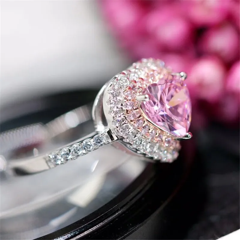 Женское кольцо из серебра 925 пробы с розовым топазом|ring for|rings for womenfine jewelry |