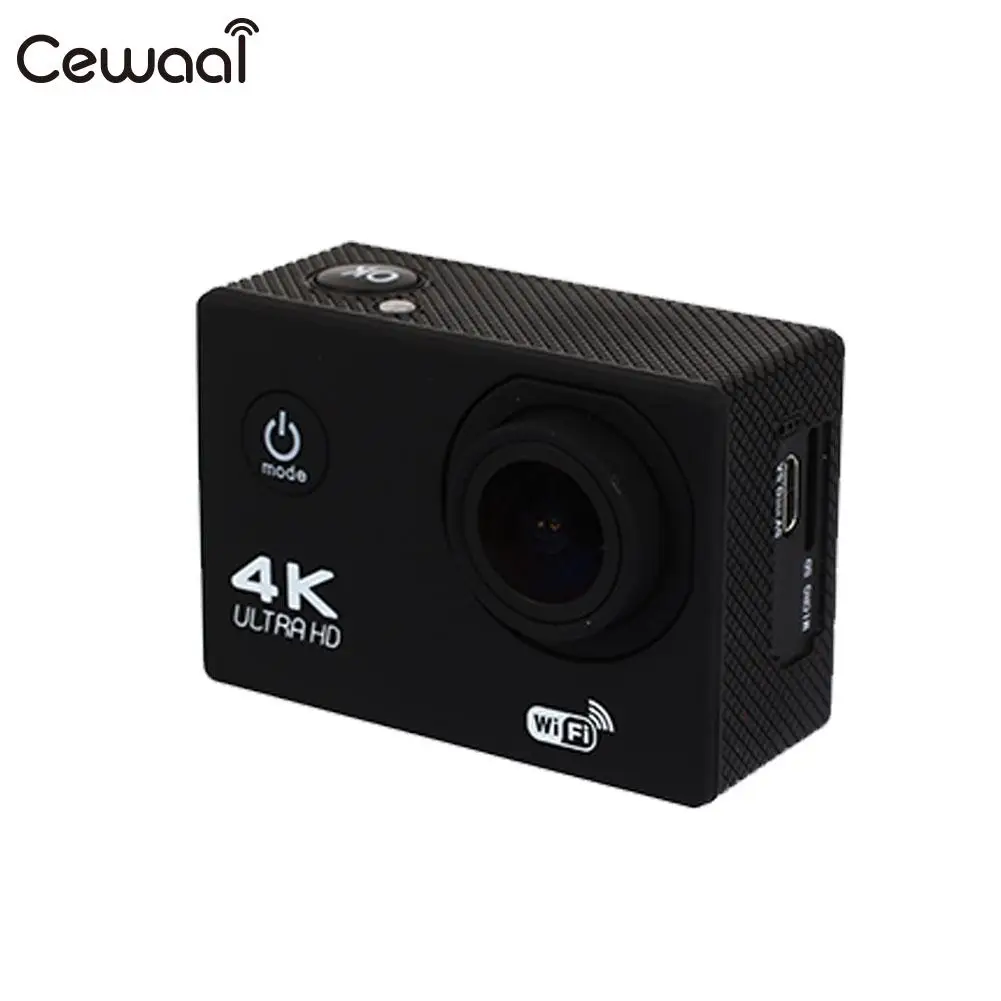 Cewaal Водонепроницаемая камера 4K 30FPS HD 1080P шлем дайвинг наружная борцовка портативная Экшн-камера