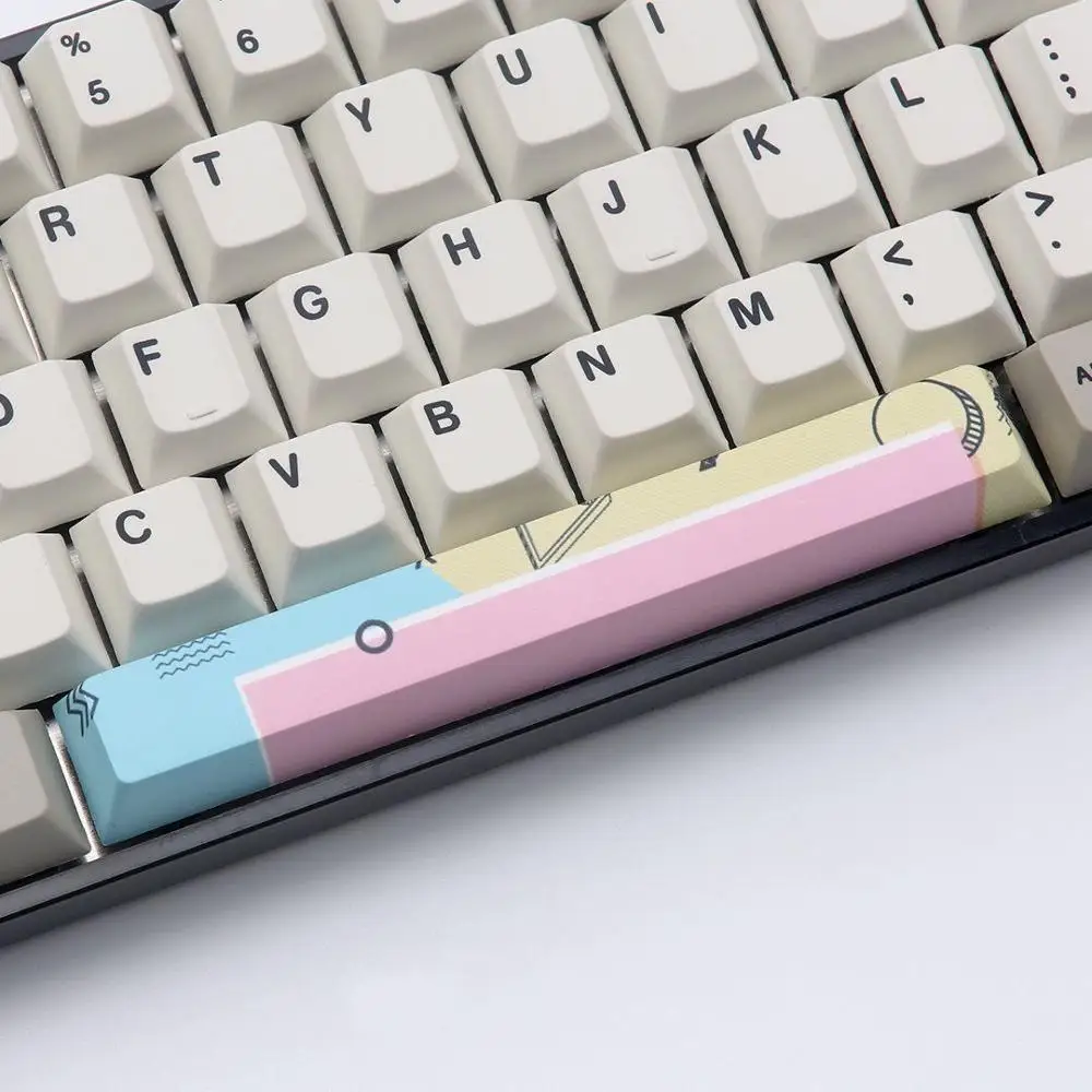 PBT пять Сторон краситель-подложенный пробел 6.25U Вишневый профиль keycap для DIY механическая клавиатура - Цвет: KIT 15