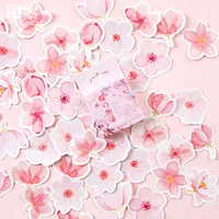 45 pcslot pink sakura petal paper sticker decorative diary scrapbook planner stickers kawaii stationery school supplies escolar