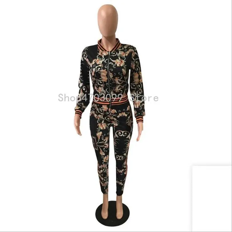 Romperfashion Африка 2019 цифровой принт досуг молния костюм|Африканская одежда| |