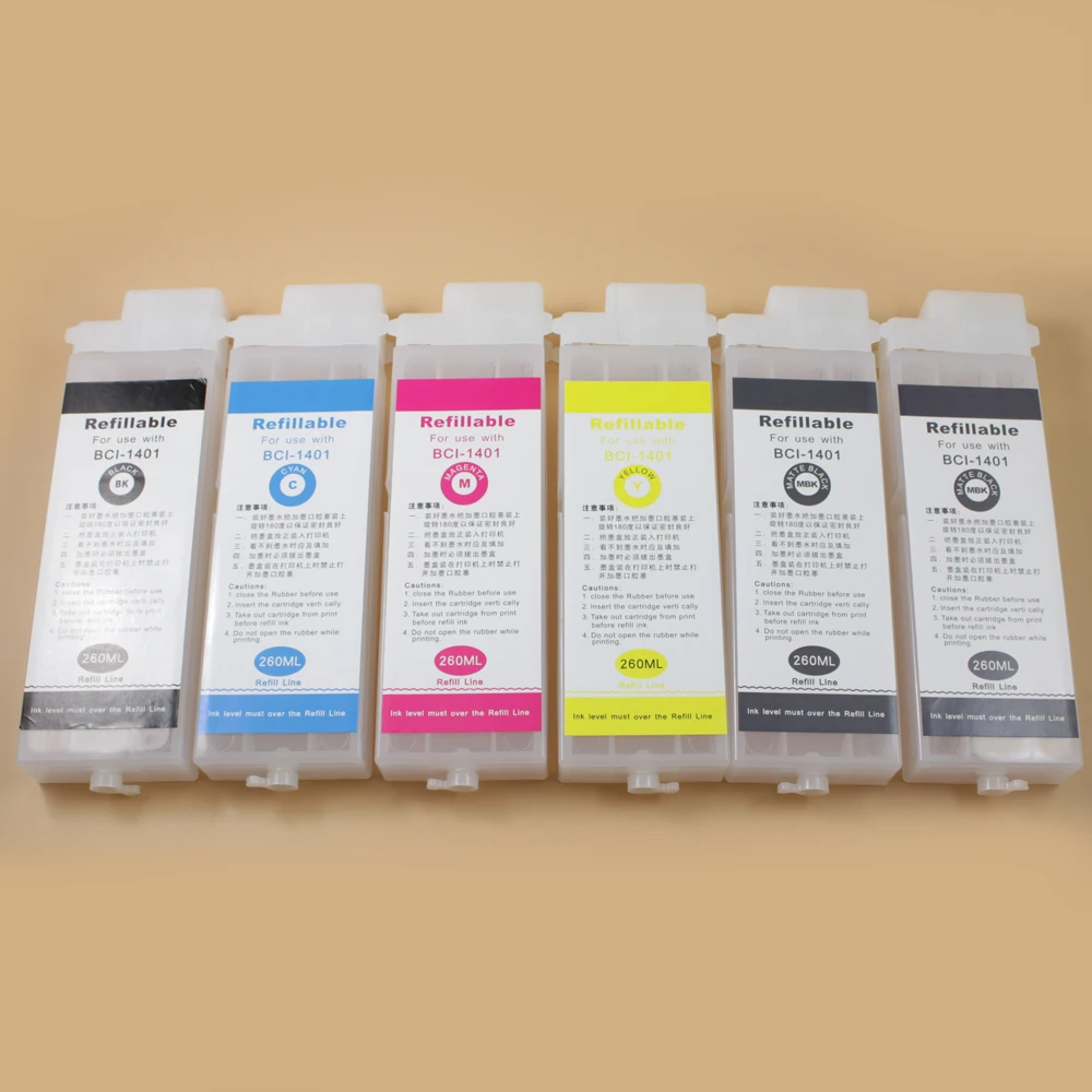 Fast shipping !!! 12 pcs/lot 260ml Empty refillable ink cartridge for Canon IPF 5100 6100 printer with PFI 103 chip | Компьютеры и