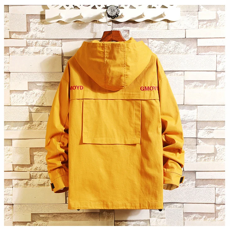 M-5XL плюс размеры 2019 новая мода для мужчин повседневное Zip Up ветровка куртки с