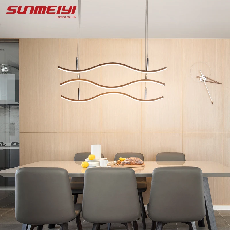 Светодиодные подвесные светильники алюминиевая комнатная лампа для столовой