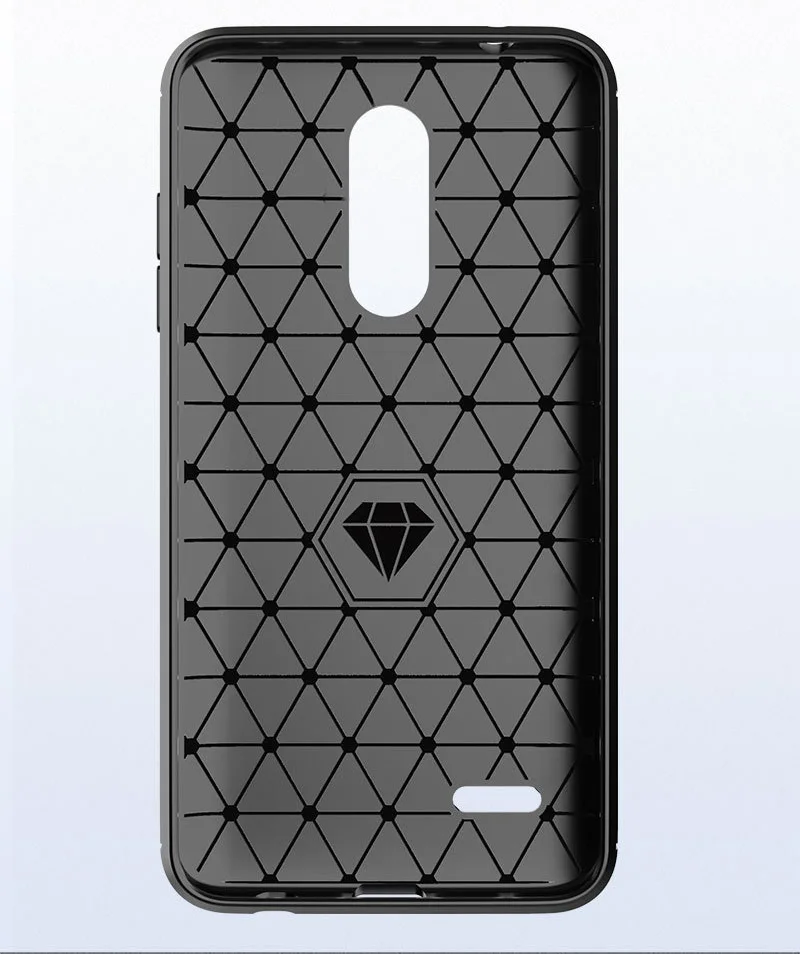 Прочный армированный противоударный чехол из углеродного волокна для LG K30 Phoenix Plus