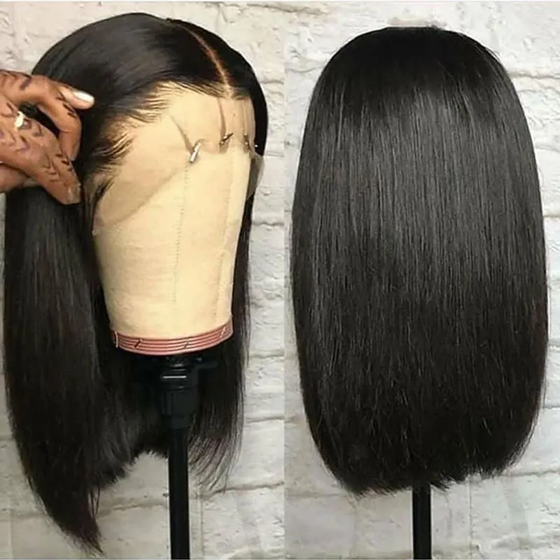 Короткие кружевные фронтальные волосы прямые 13х4 передние парики Atina Remy