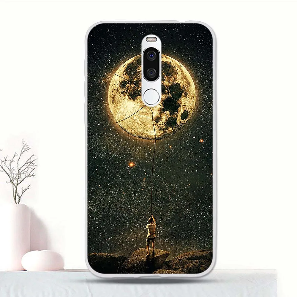 Силиконовый чехол с принтом для Meizu X8, задняя защитная крышка из ТПУ для Meizu X8, чехол-бампер для Meizu X 8, чехол-накладка
