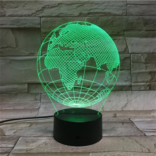 Спальня дома Deora USB 3D лампа LED ночник 7 цветов Таблица Изменений настольная Room Decor