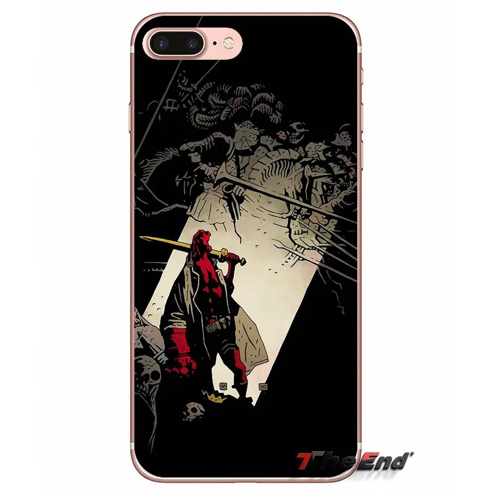 Мягкий чехол для iPhone X 4 4S 5 5S 5C SE 6 6S 7 8 Plus Samsung Galaxy J1 J3 J5 J7 A3 A5 2016 2017 Hellboy Hell Boy Comic