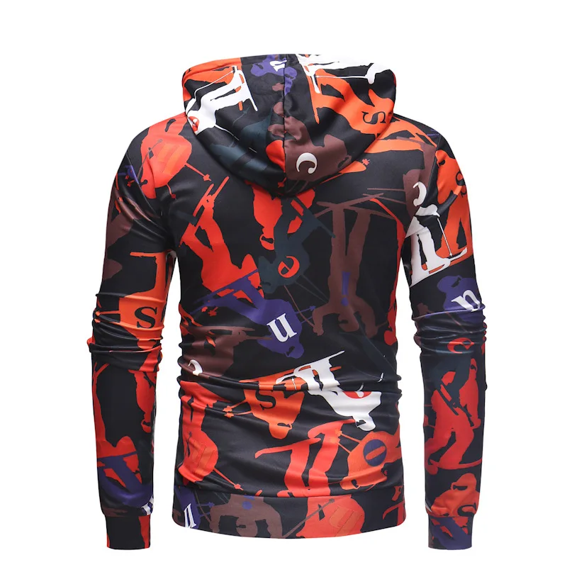 Мужская Стильная лыжная толстовка с 3D принтом мужской повседневный облегающий