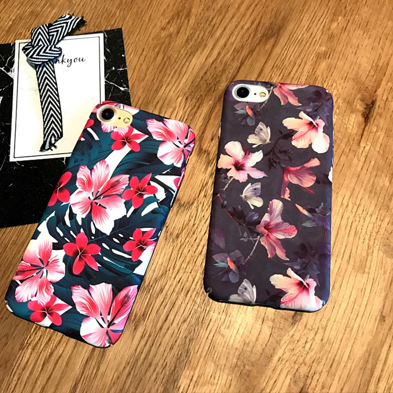 2019 чехол для телефона KACOOL Жесткий ПК iPhone 6 6s Plus Цветочный узор матовый 7 8