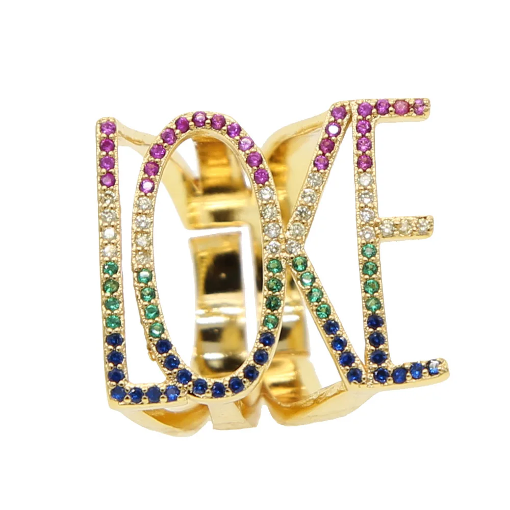 Последние 2020 Лаки полые с надписью LOVE и широкий палец кольца для мужчин женщин