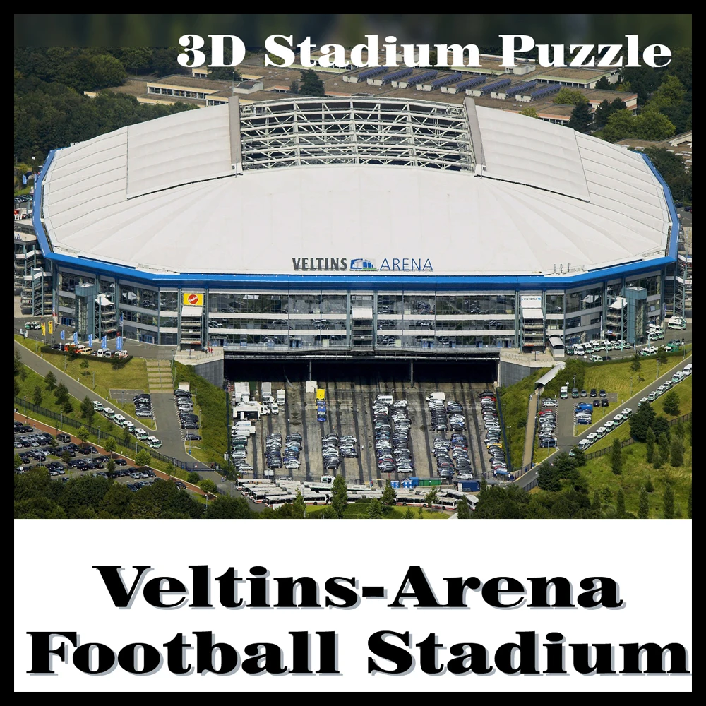 Интеллектуальная и счастливая 3d модель пазла Veltins Арена немецкий Сувенирный