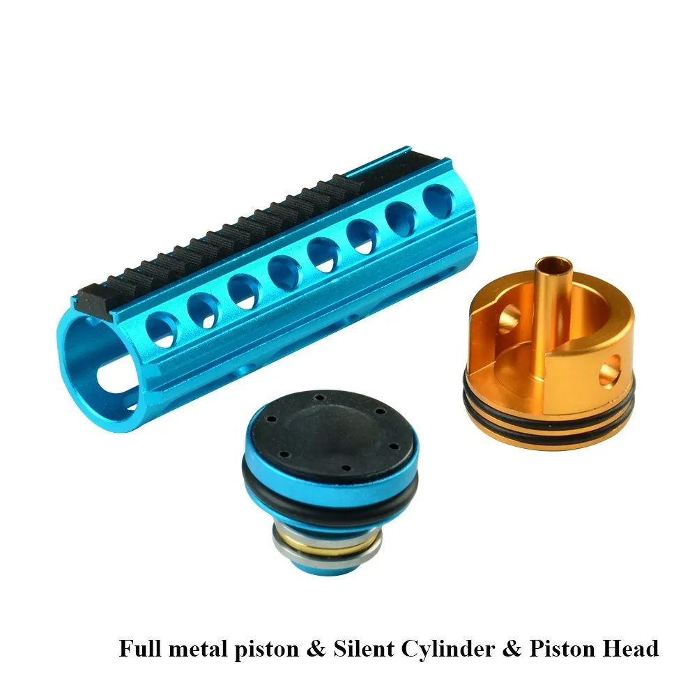 Piston cylinder head Аксессуары для пейнтбола, охоты, SHS, гриб, немой крутящий момент, металлический поршень, головка цилиндра, набор, коробка передач V.2/3, AEG запчасти - Цвет: Piston cylinder head