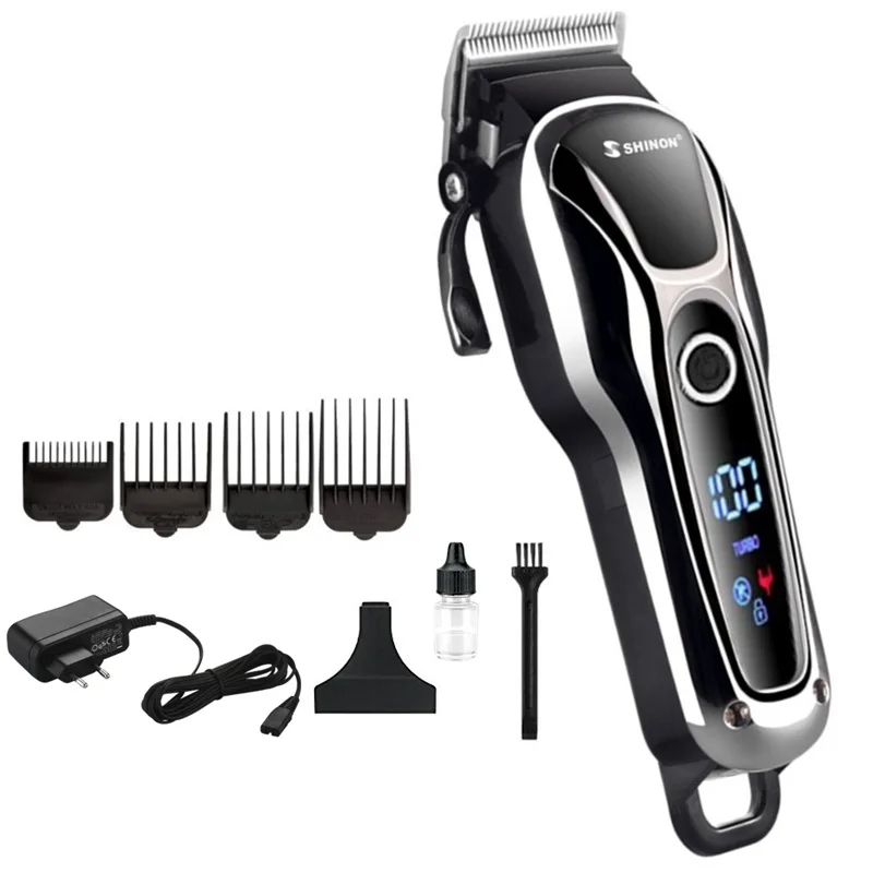 4pcs guide comb Шнур/Беспроводная профессиональная машинка для стрижки волос, электрический триммер для волос для мужчин, профессиональная машинка для стрижки волос, парикмахерский инструмент - Цвет: 4pcs guide comb