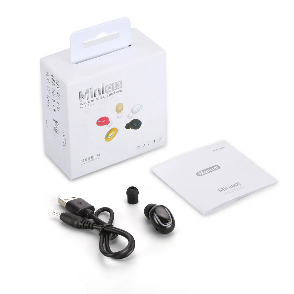 ZINSOKO Q13 Mini Earphone Bluetooth 4.1 Smallest Wireless Invisible Car With Mic For Android IOS | Электроника