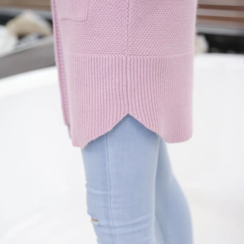 Surmiitro кардиган Для женщин 2018 осень с длинным рукавом Tricot зимний свитер куртка Knitten