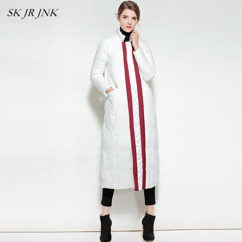 Winter Women New Long Down Jacket Sleeves Detachable Vest Parka Female Fashion High-Quality 90% White Duck Warm Coat LW118 | Женская