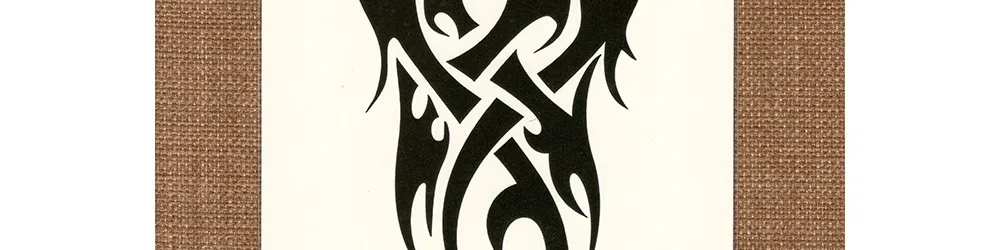 Tribal Totems Black Drgon Fire поддельные татуировки водонепроницаемый водопереводной временный наклейки одноразовые блестящие Сексуальные вечерние макияж