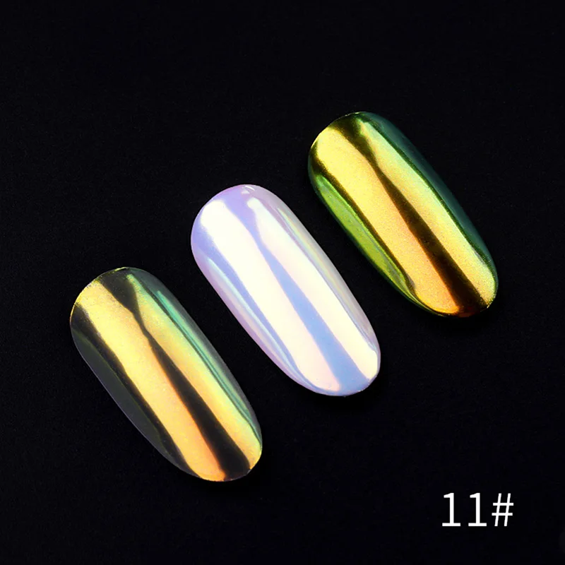 Style 11 12 цветов неоновый лак для ногтей яркие блестки для ногтей порошок Русалка Радуга Дизайн ногтей хром пигмент пыль декоративный для маникюра DIY - Цвет: Style 11