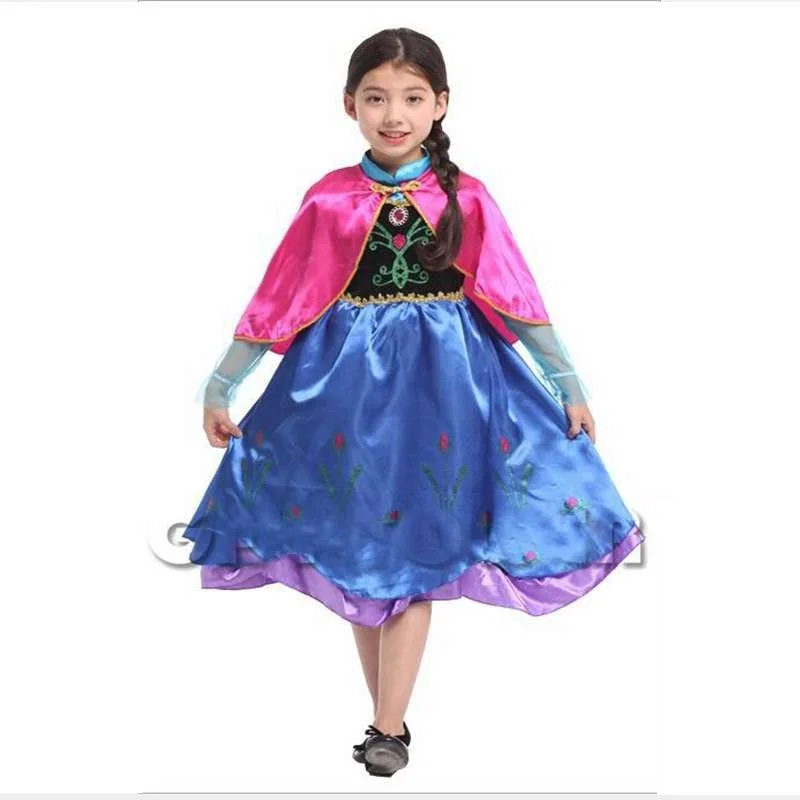 Костюмы на Хэллоуин для детей Красивое платье принцессы Анны Аиши Карнавальный