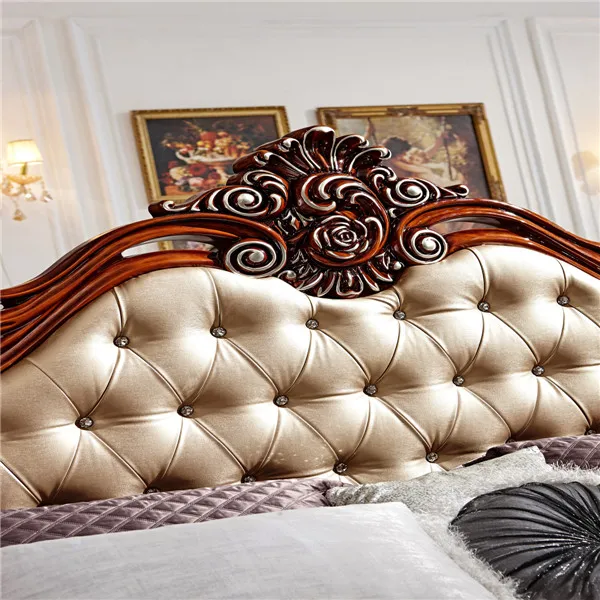 Роскошная Европейская кровать/мебель для спальни/комплект спальни MS107 большого