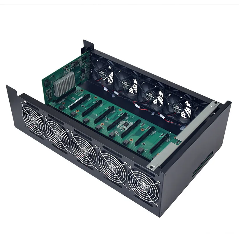 BTC mining machine case 1 to 9 card PCIE16x Directly inserted mainboard miner for P106 RX470 480 RX 570 580 gtx 1060 Graphics | Компьютеры