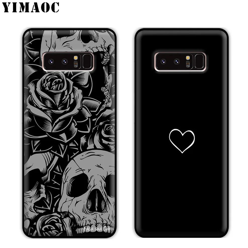 Мягкий силиконовый чехол YIMAOC с черепом и цветком для samsung Galaxy S10 S10e S9 S8 Plus S7 S6 Edge J6 |