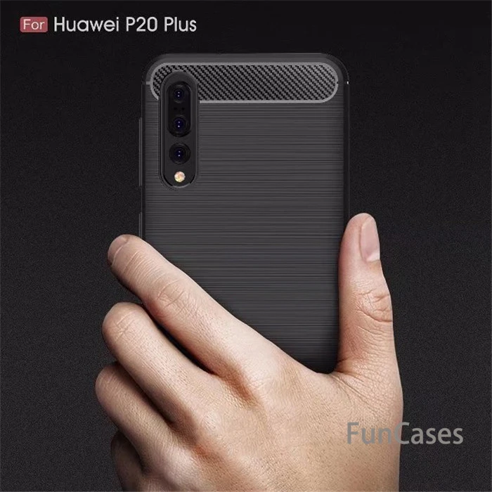 Для huawei P20 plus lite чехол Роскошный силиконовый мягкий ТПУ бизнес углеродного