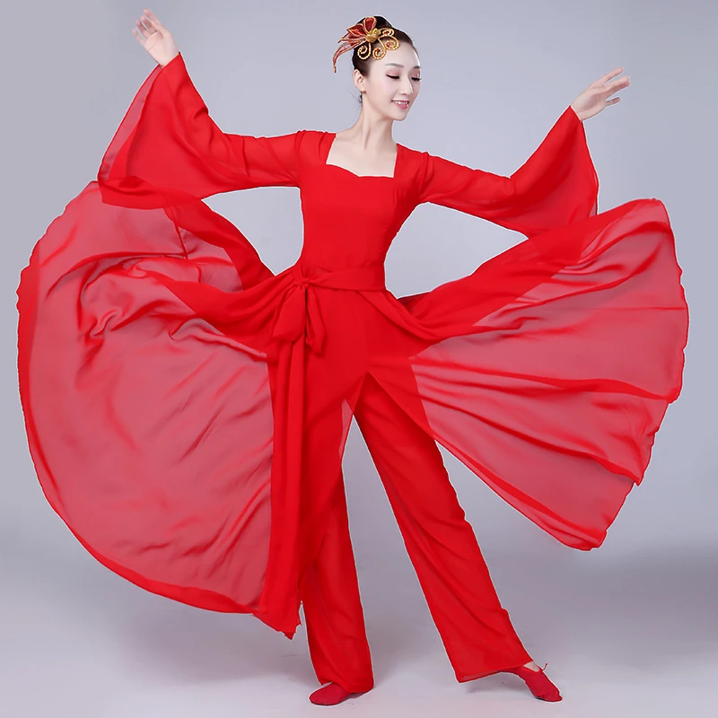 Классический танцевальный костюм Hanfu в китайском стиле женский элегантный с