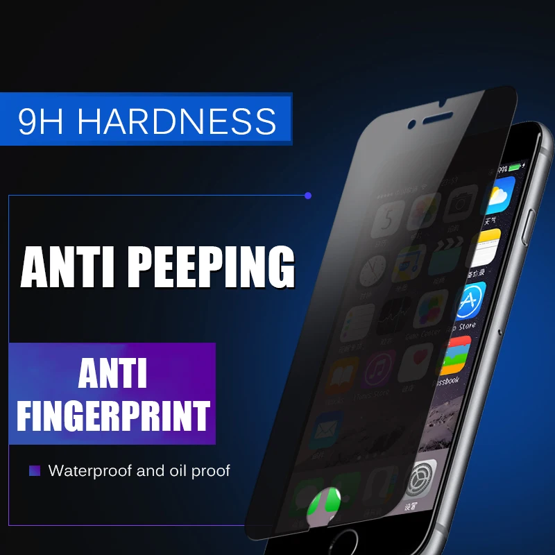 Антишпионская Защита экрана для iPhone X XS 11 12 Mini Pro Max 8 7 6 6s Plus 5S SE 2020 антибликовое